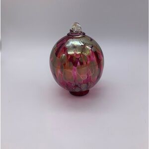 Vtg. Hand Blown Art Glass Air Plant Hanging Vase Medium
